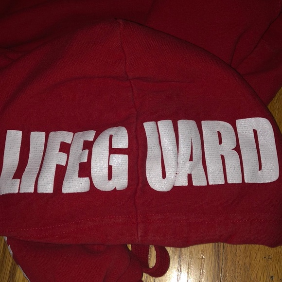 Red Virginia Beach lifeguard hoodie YOUTH LARGE - Picture 5 of 5